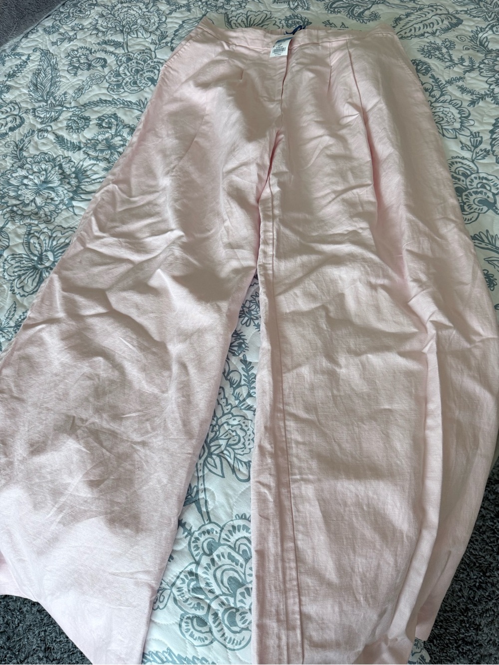 J McLaughlin NWT Amal Wide Leg Pink Pants Trousers size 6 - Linen Cotton -Classy - Picture 3 of 9